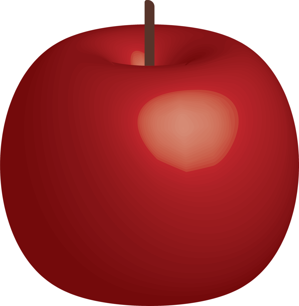 Pomme l'automne fruit 3d illustration icône isolé gratuit png