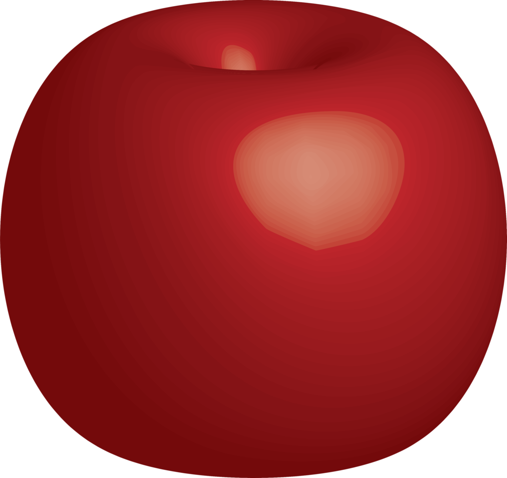 Pomme l'automne fruit 3d illustration icône isolé gratuit png