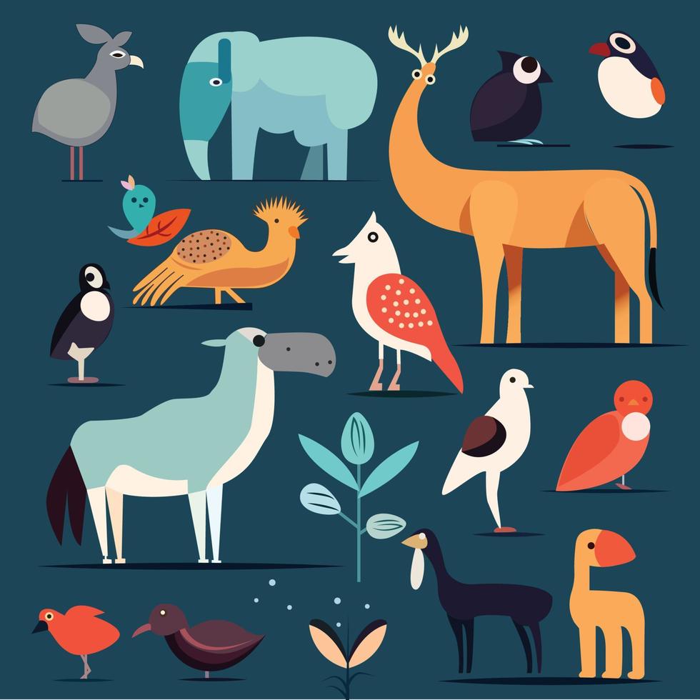 Animals pattern design vector