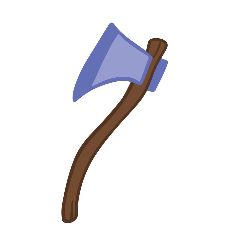 sharp wooden axe vector