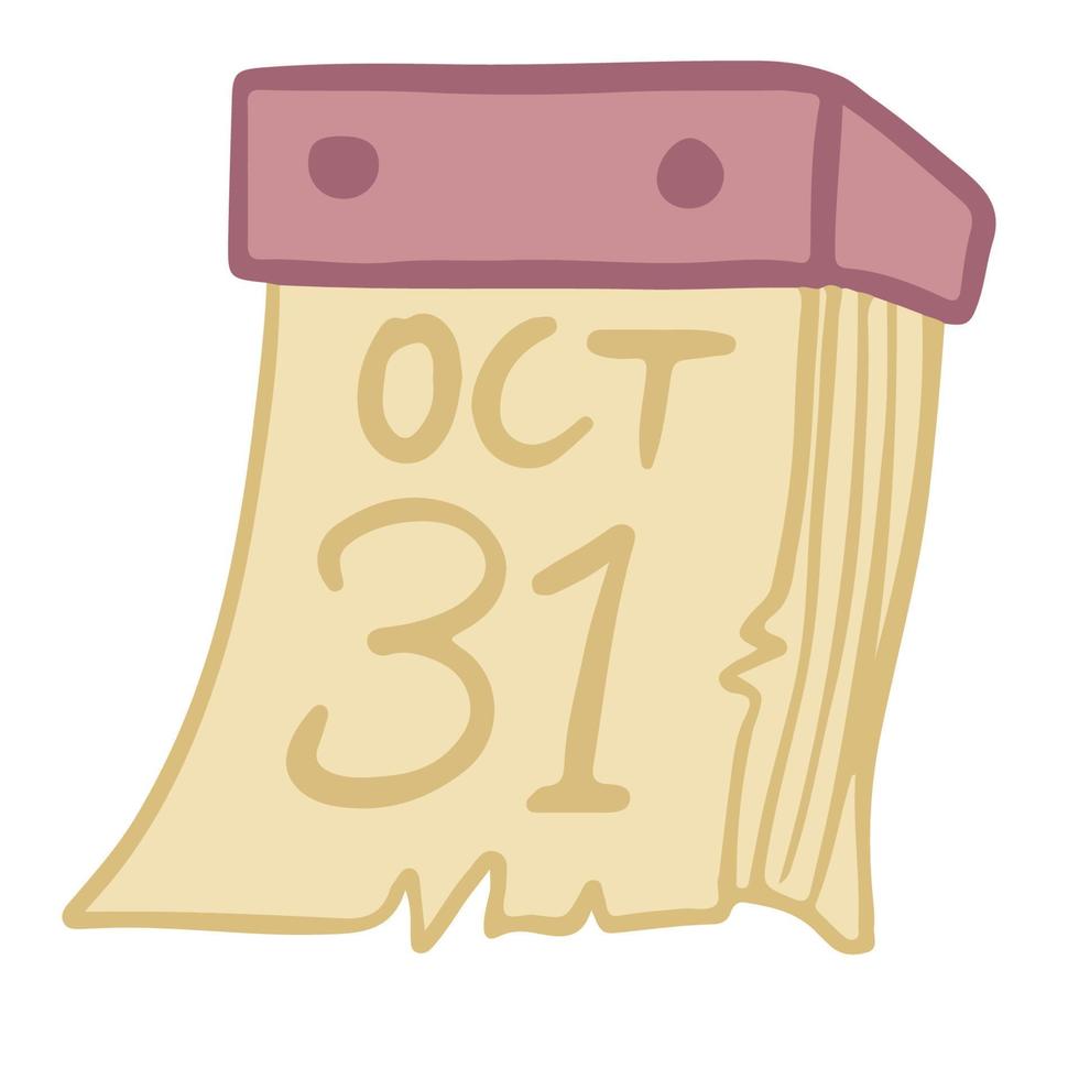 31 October calendar vector