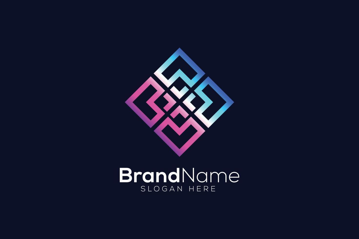 Colorful abstract logo design template vector