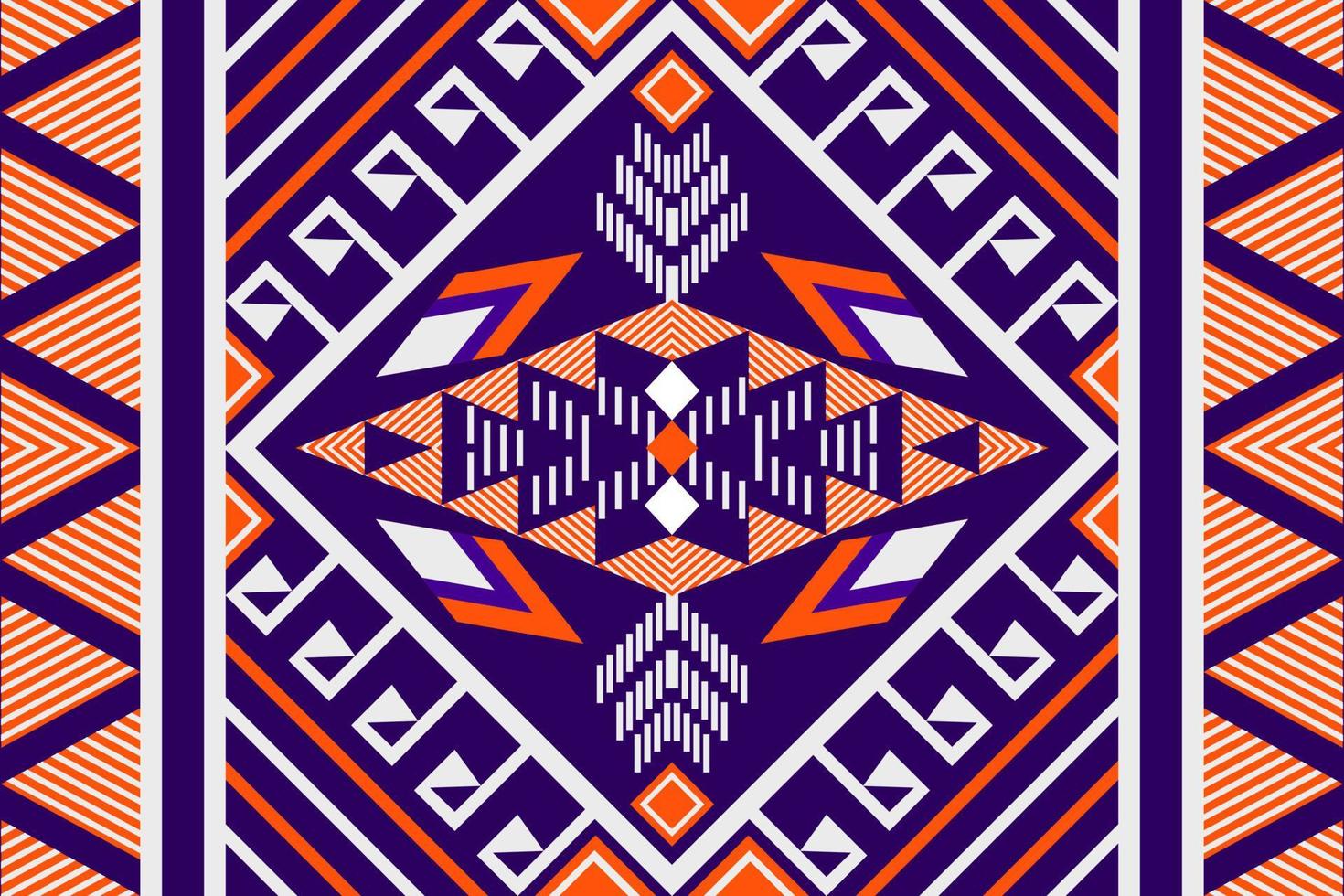 colorido patrón geométrico étnico sin costuras diseñado para fondo, papel tapiz, ropa tradicional, alfombra, cortina y decoración del hogar. vector