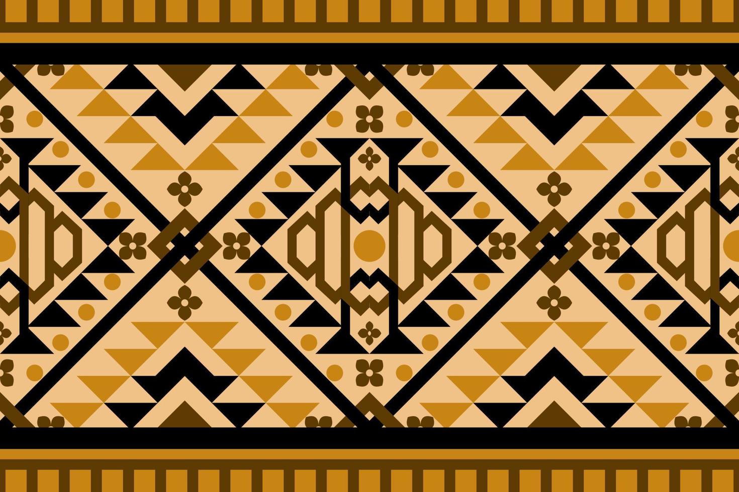 Colorful geometric ethnic seamless pattern designed for background, wallpaper, traditional clothing, carpet, curtain, and home decoration. vector