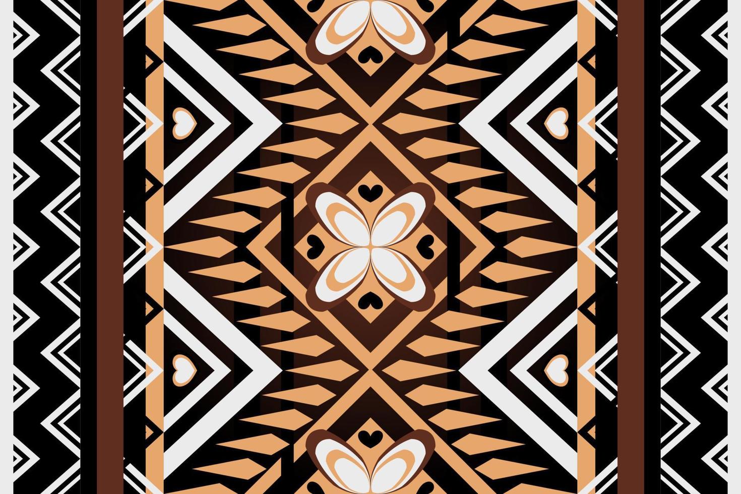 Colorful geometric ethnic seamless pattern designed for background, wallpaper, traditional clothing, carpet, curtain, and home decoration. vector