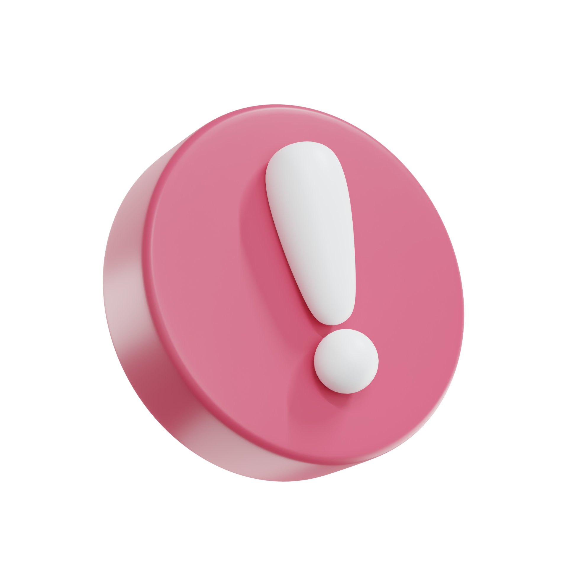 3d exclamation icon sign or attention caution mark. exclamation mark