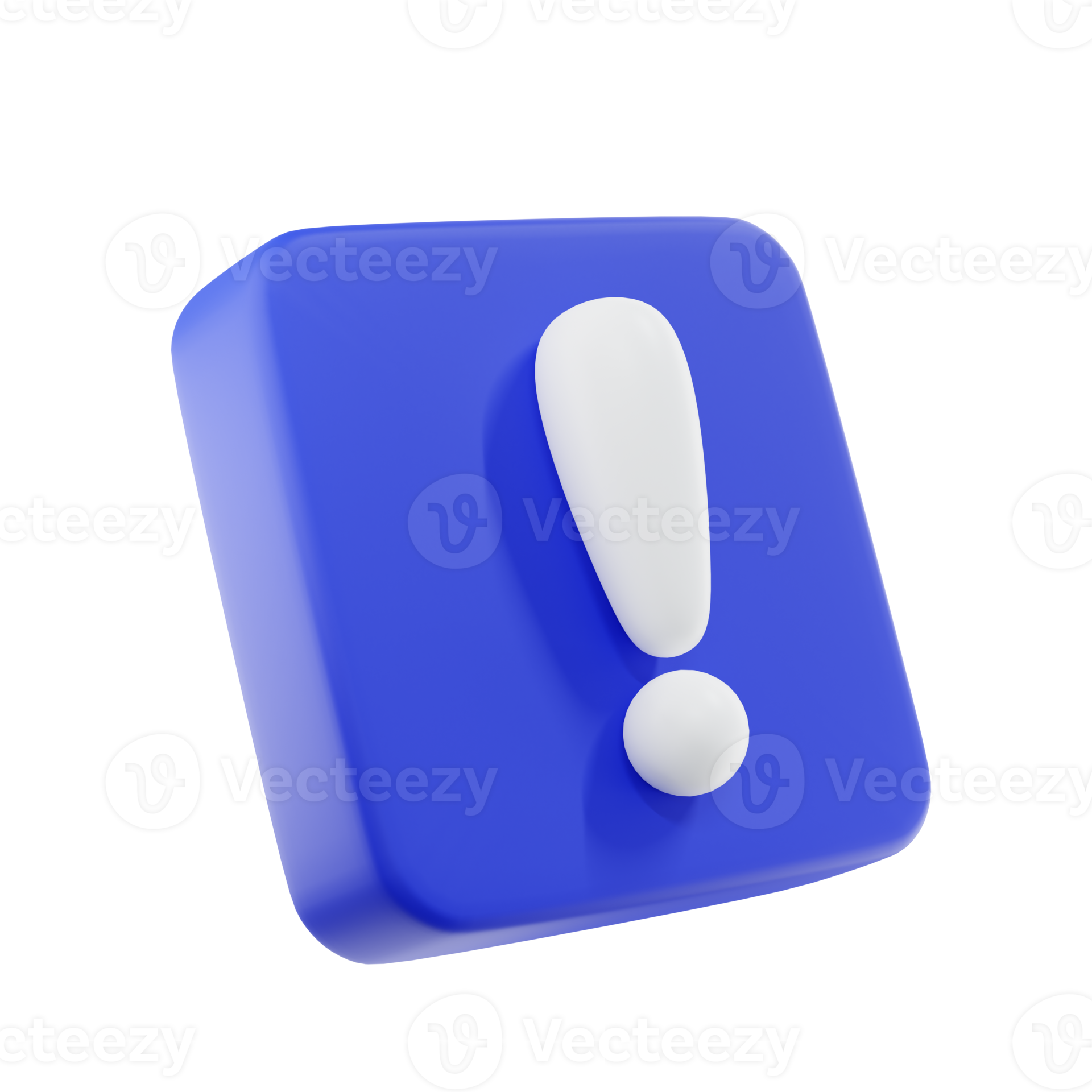 3d exclamation icon sign or attention caution mark. exclamation mark