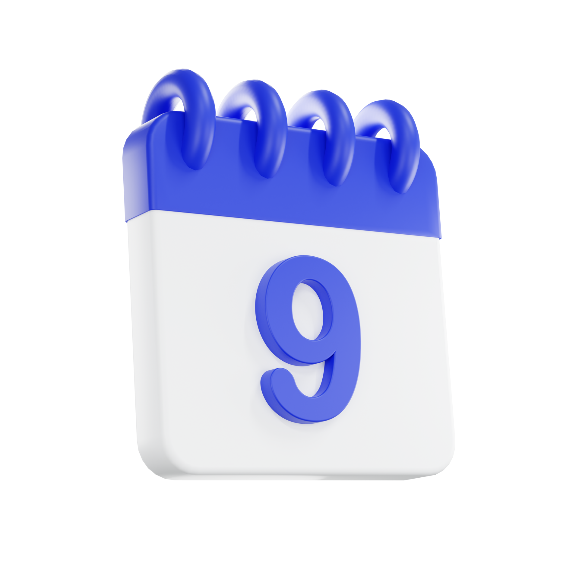3d-rendering-calendar-icon-with-a-day-of-9-blue-and-white-color