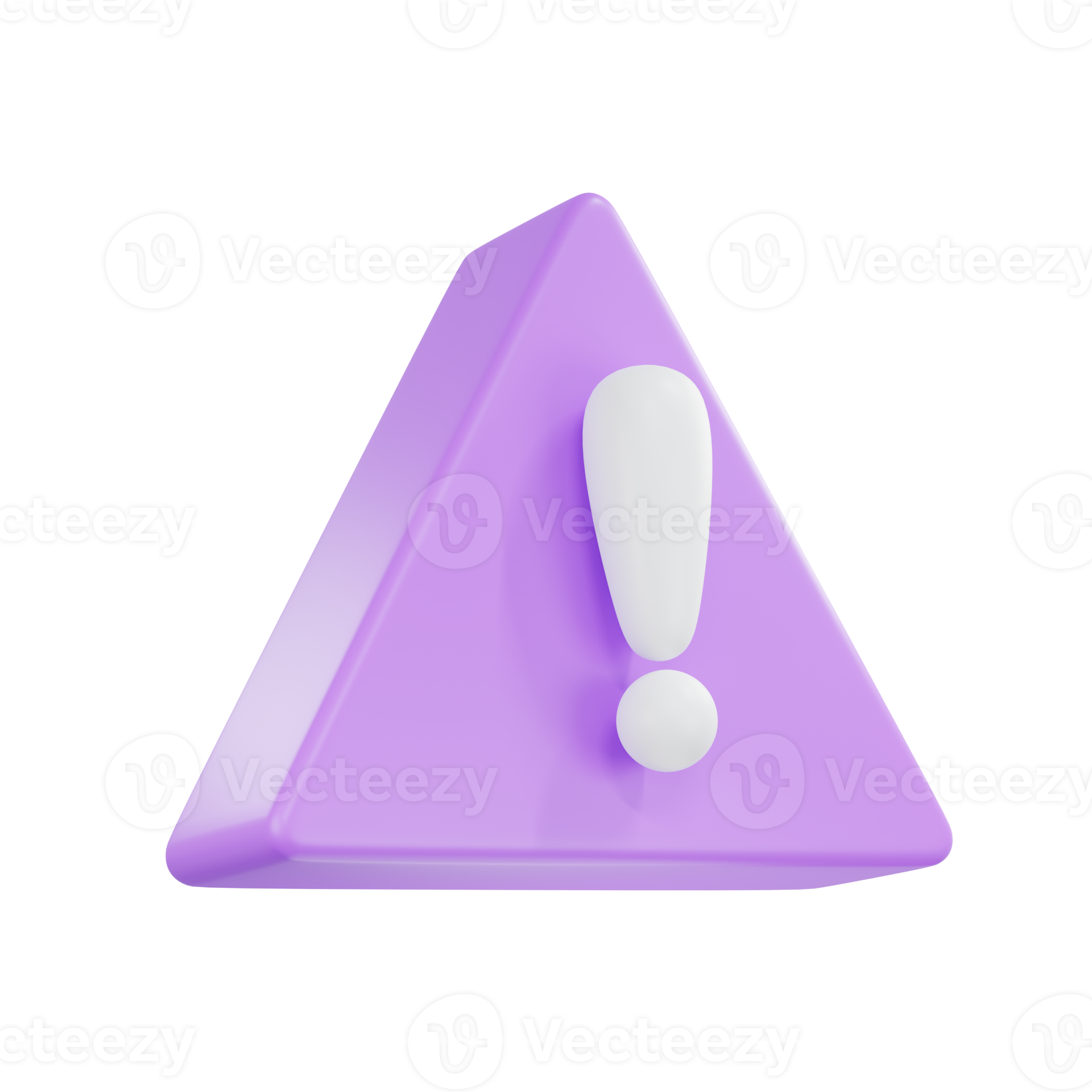 3d exclamation icon sign or attention caution mark. exclamation mark