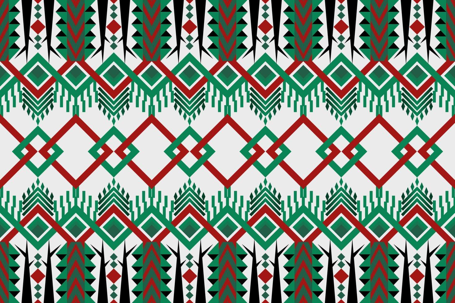 Colorful geometric ethnic seamless pattern designed for background, wallpaper, traditional clothing, carpet, curtain, and home decoration. vector