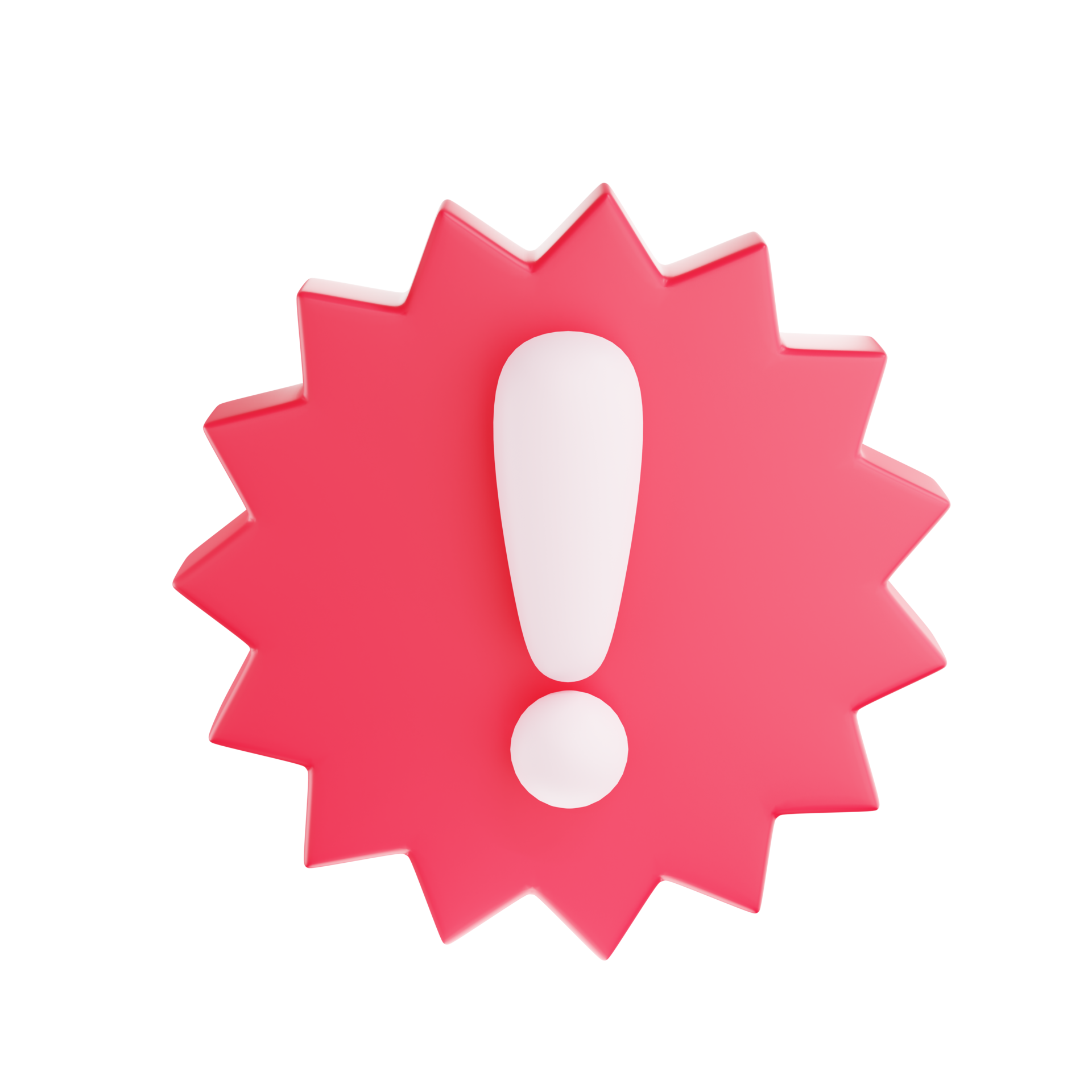 3d exclamação ícone placa ou atenção Cuidado marca. exclamação marca