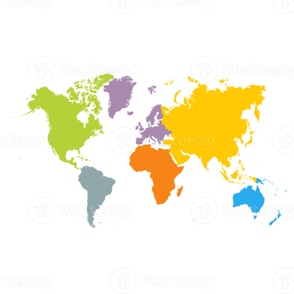 monde carte continental diviser png