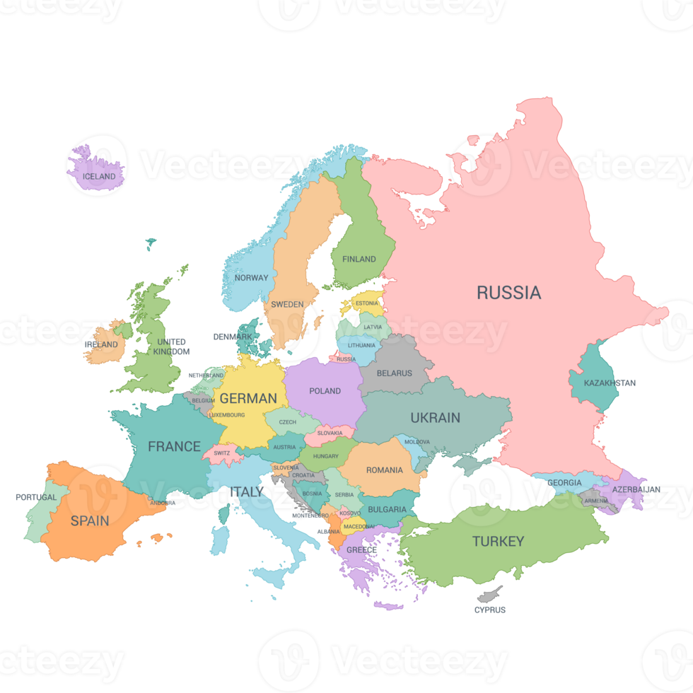 Mapa da Europa  Europe map, World map with countries, Map