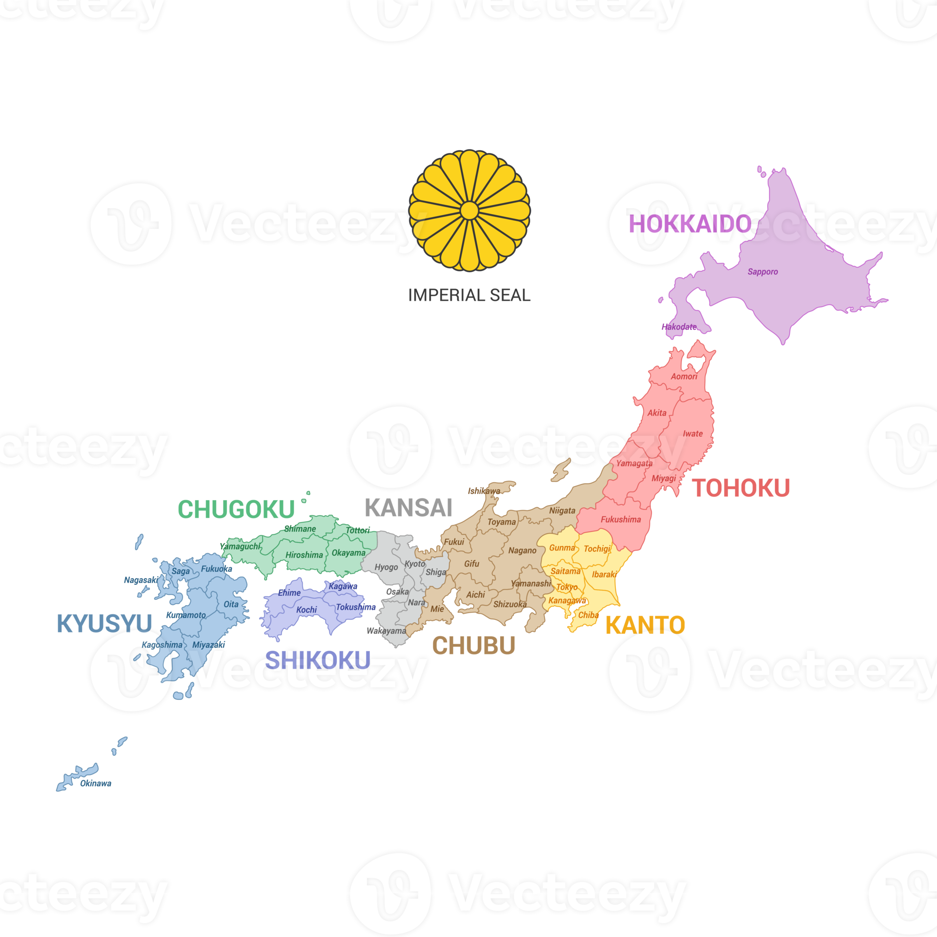 Japan Map Full Color High Detail Separated All City 22541458 PNG japan-map-full-color-high-detail-separated-all-city-22541458-png