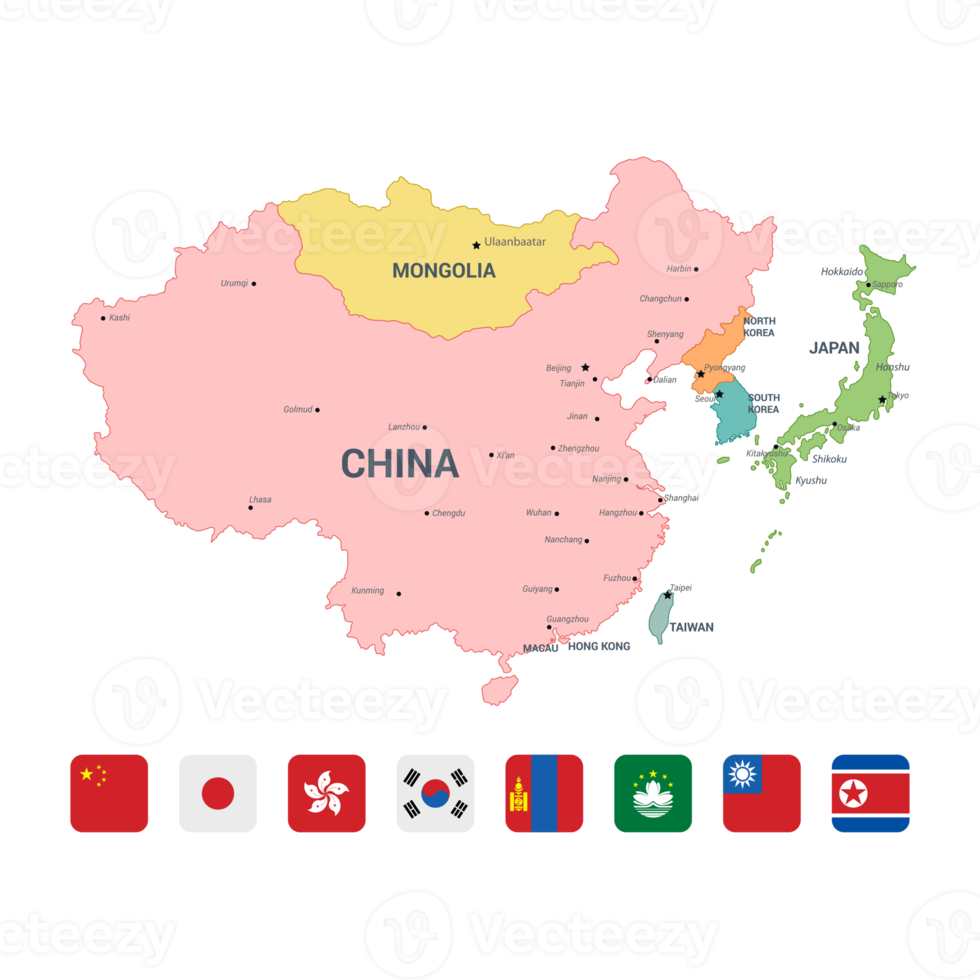 East Asia Political Map