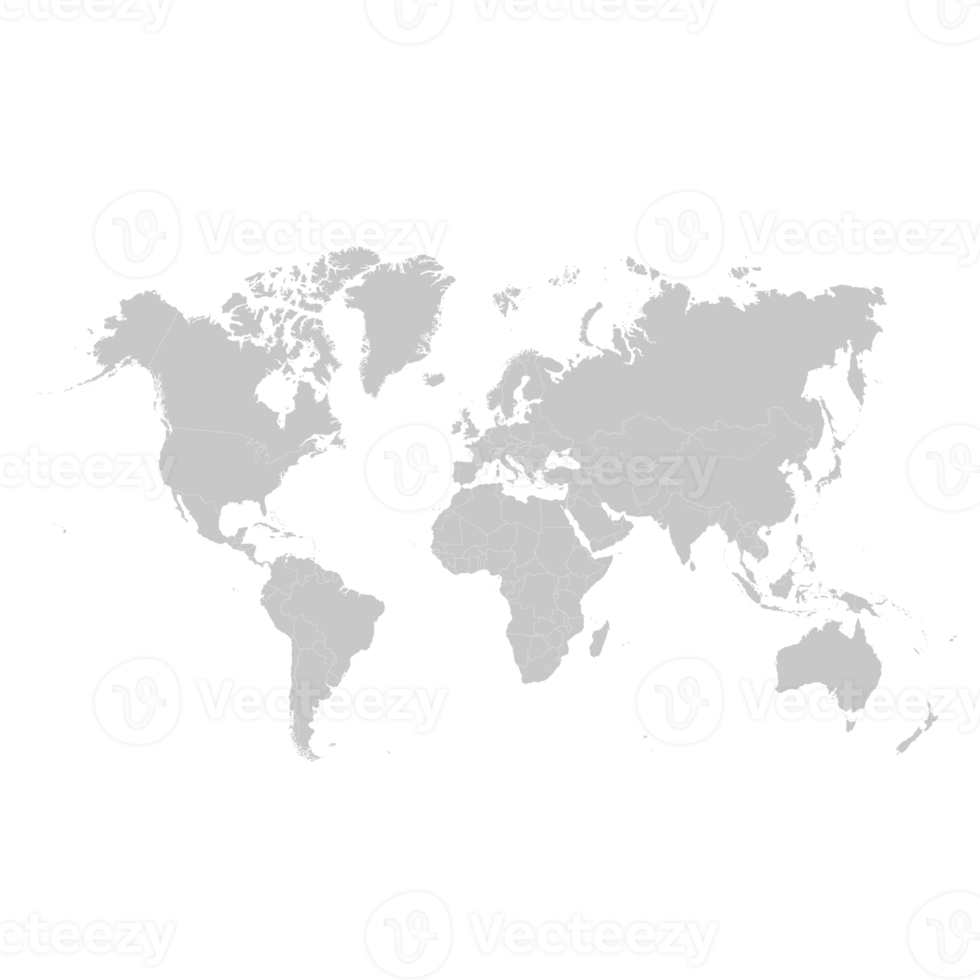 World Map Divided all Country png