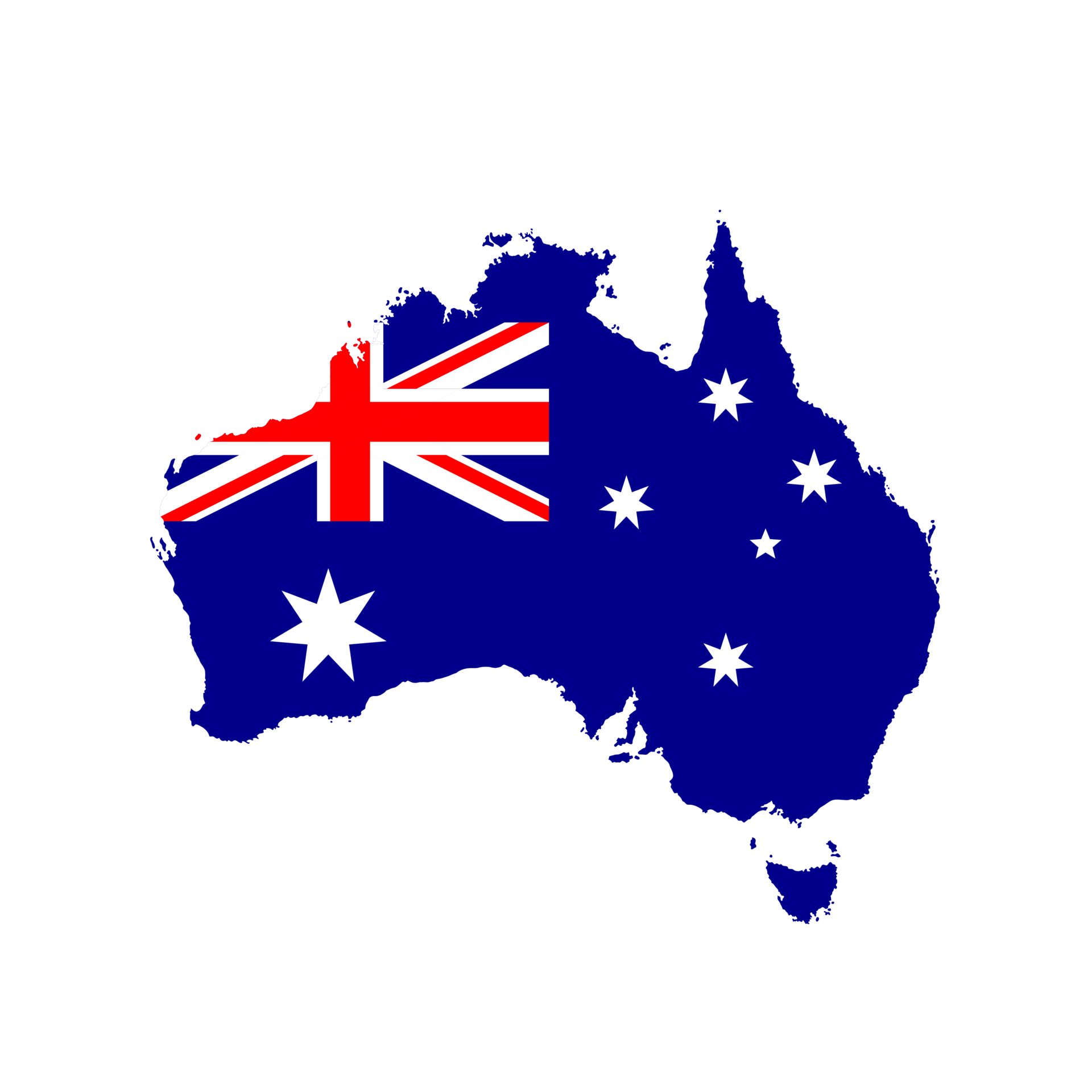 Australia flag map 22541464 PNG