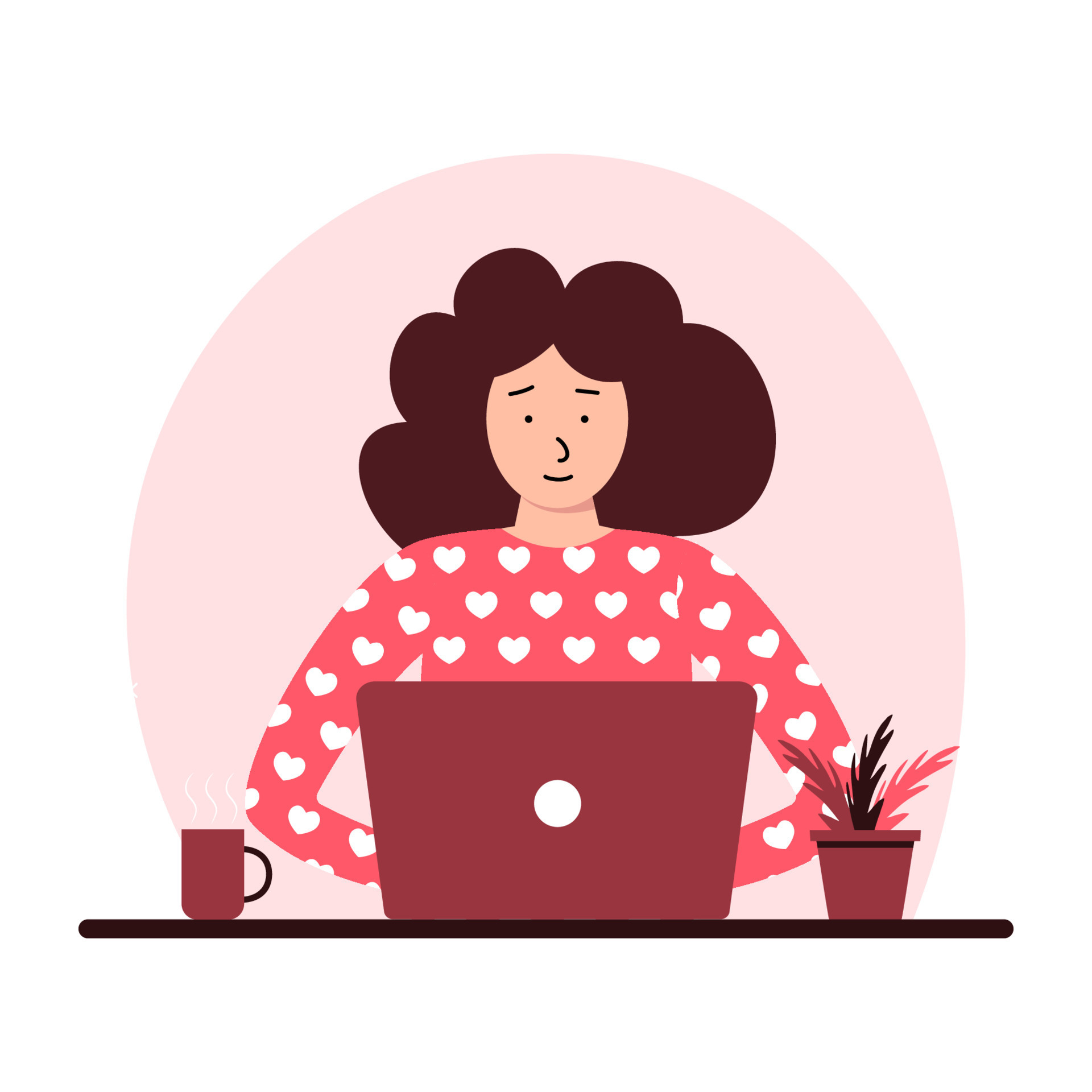 Wear Pajamas to Work Day. Office workers in good mood. April event