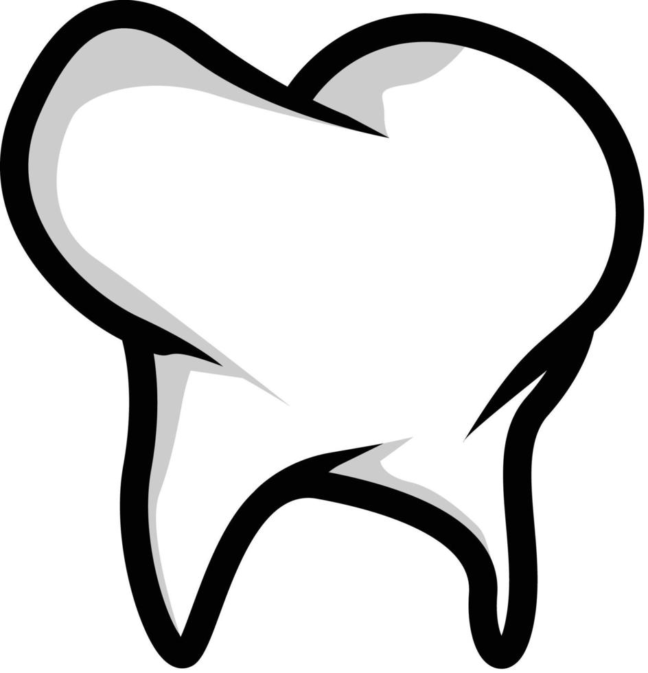 vector de icono de línea de diente. ilustración de símbolo de diente médico
