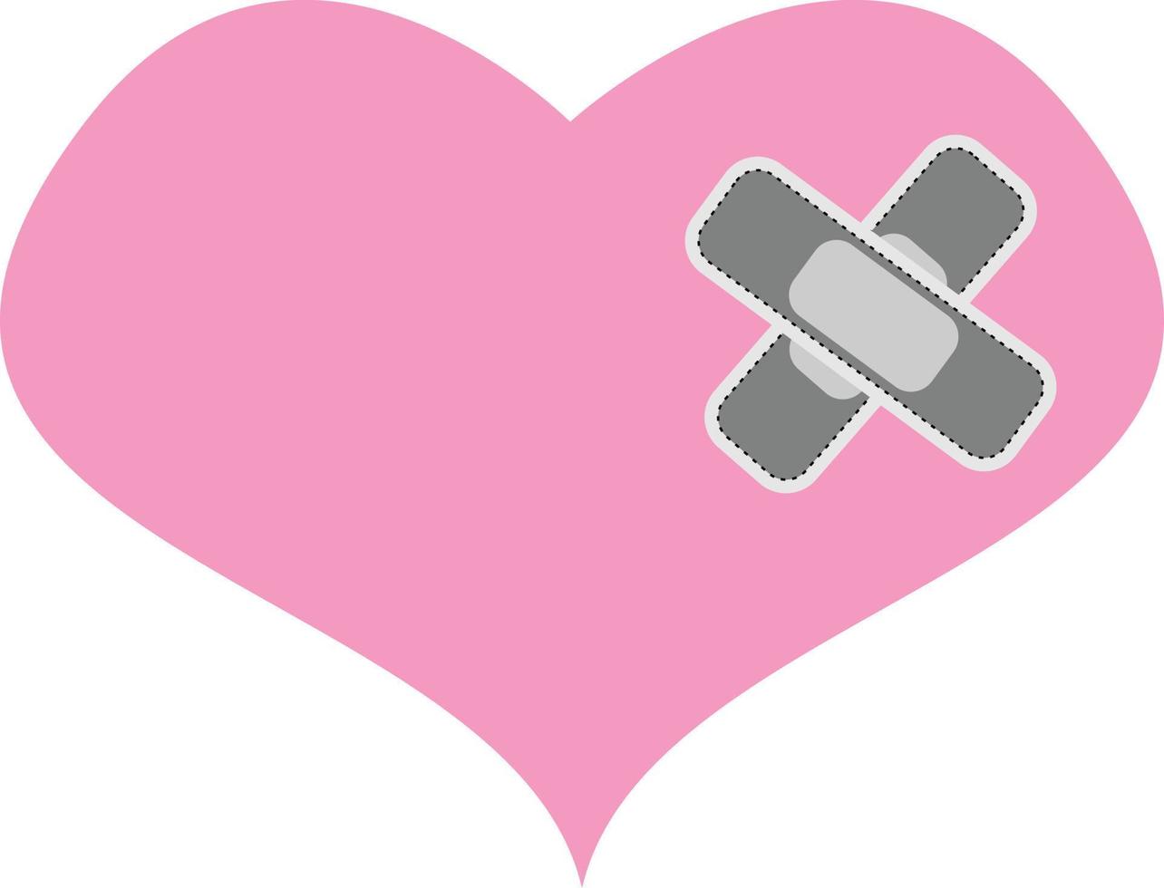 Aheartbreak broken heart or divorce flat vector icon for apps and websites