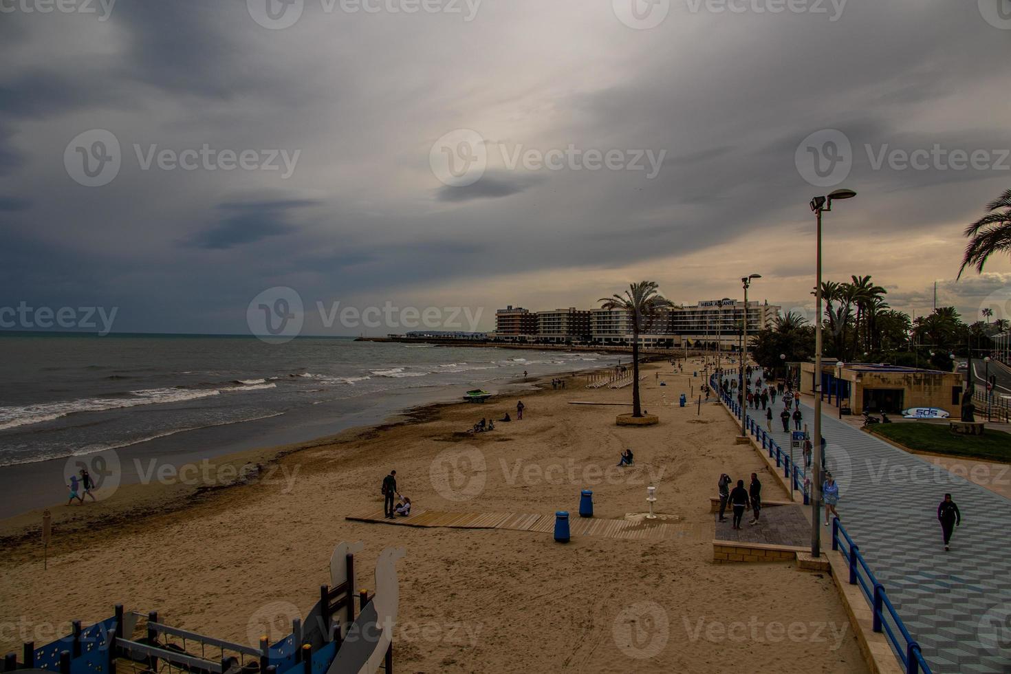landscape of Alikane seaside landscape on a cloudy day photo