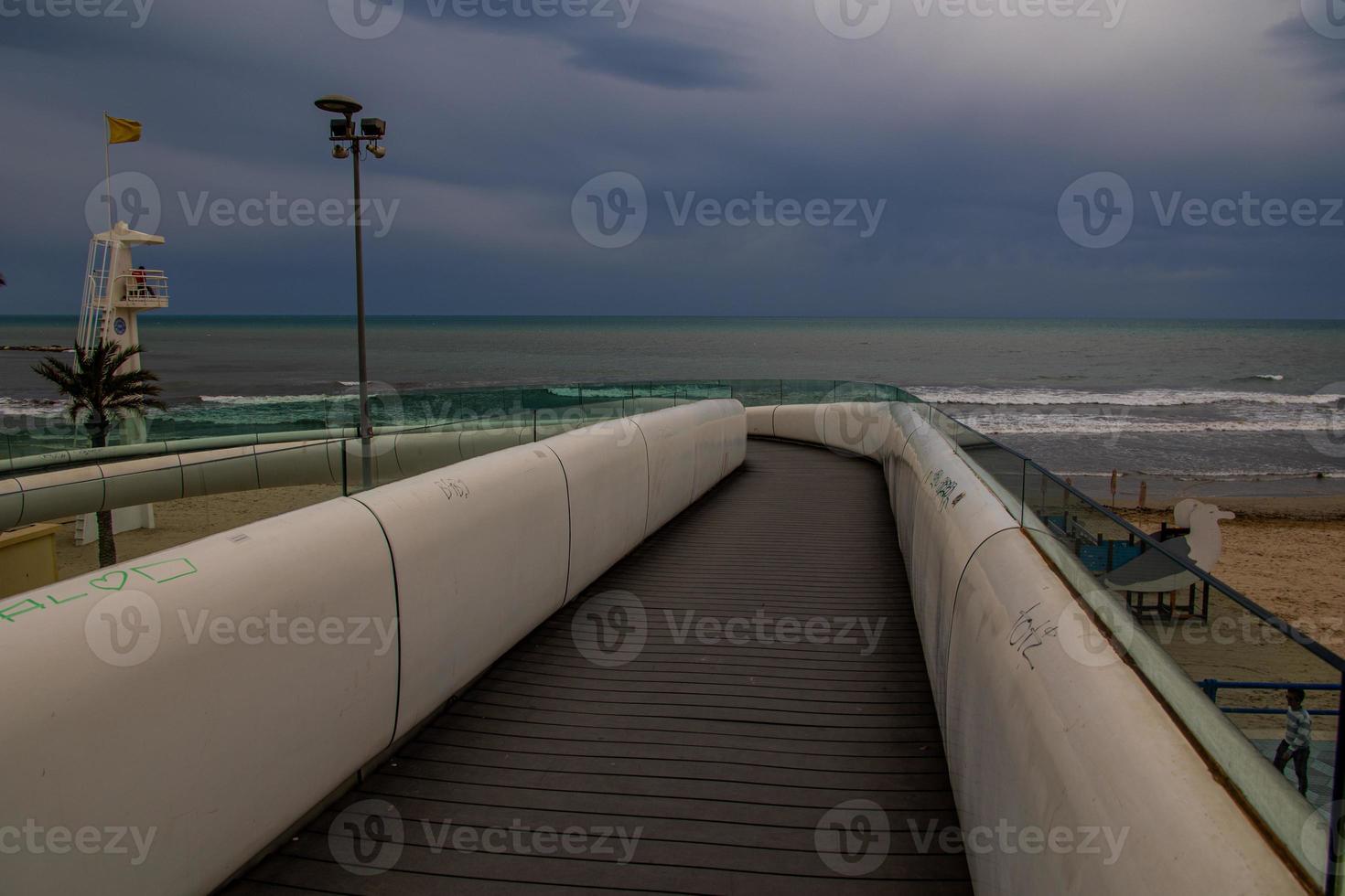 landscape of Alikane seaside landscape on a cloudy day photo