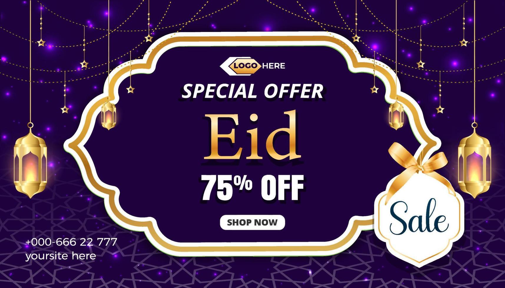 Eid sale banner template design background, Eid sale banner template, Eid sale vector