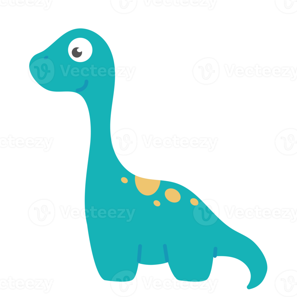 Cute cartoon dinosaur for nursery decoration. png