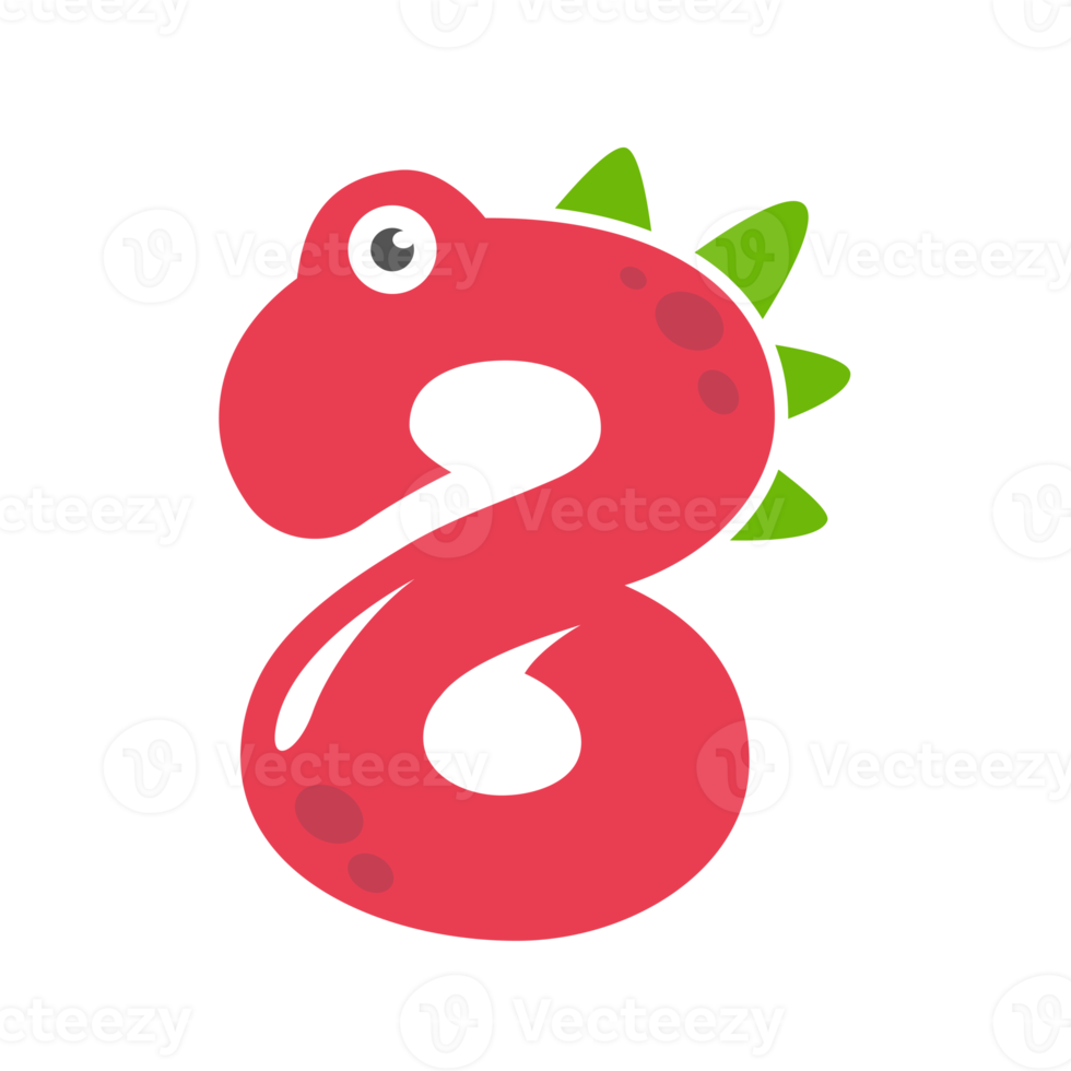 dinosaur number design birthday party for kids png