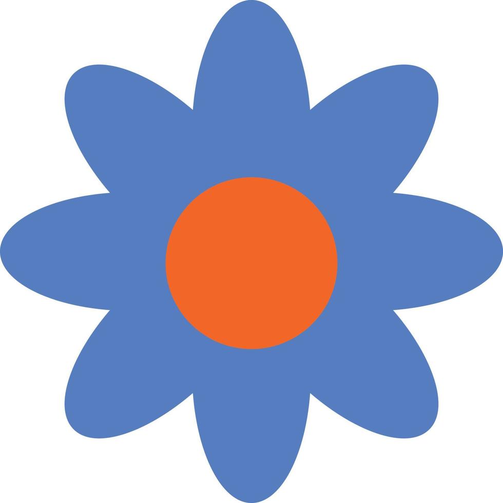 flor en estilo retro maravilloso. icono de vector simple