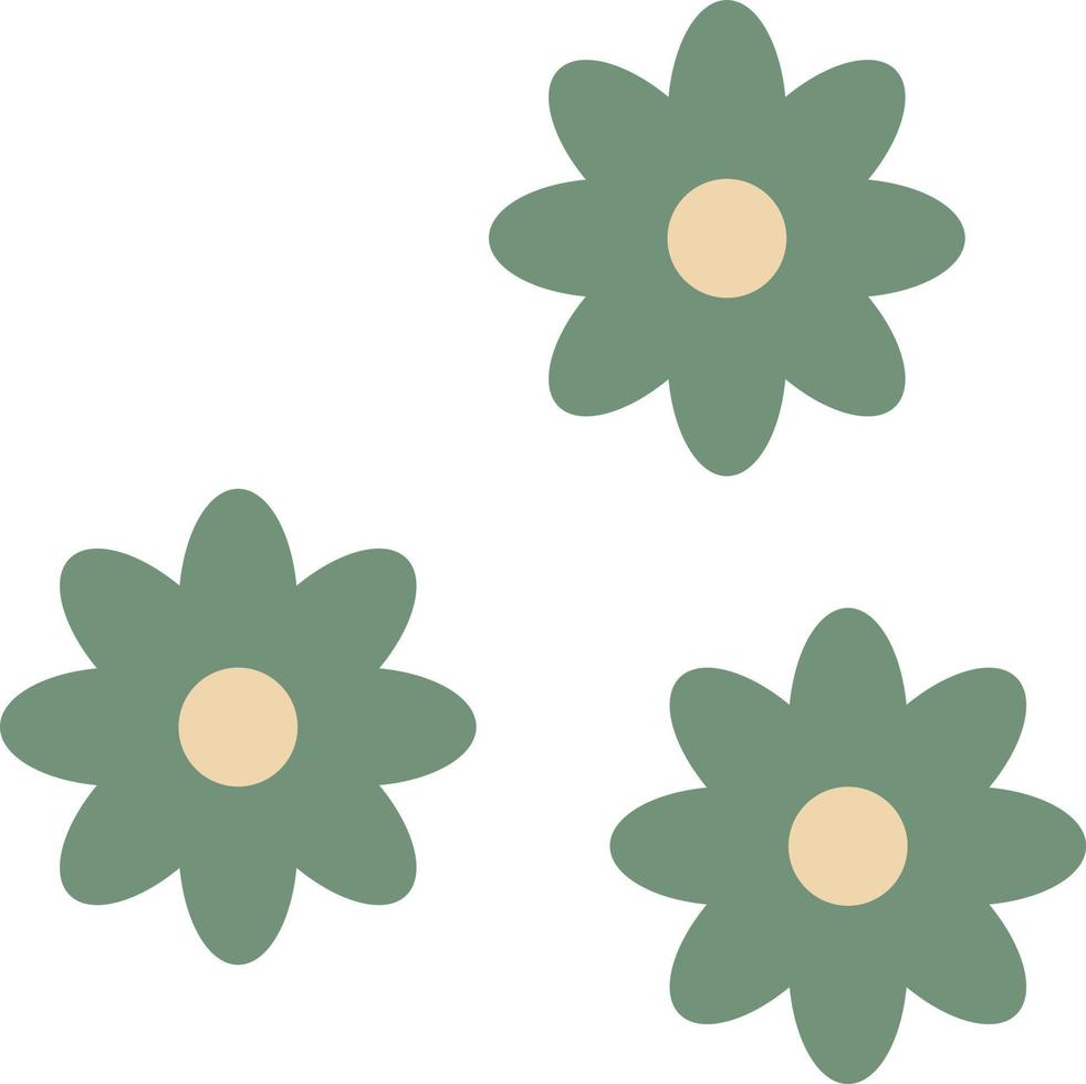 flor en estilo retro maravilloso. icono de vector simple