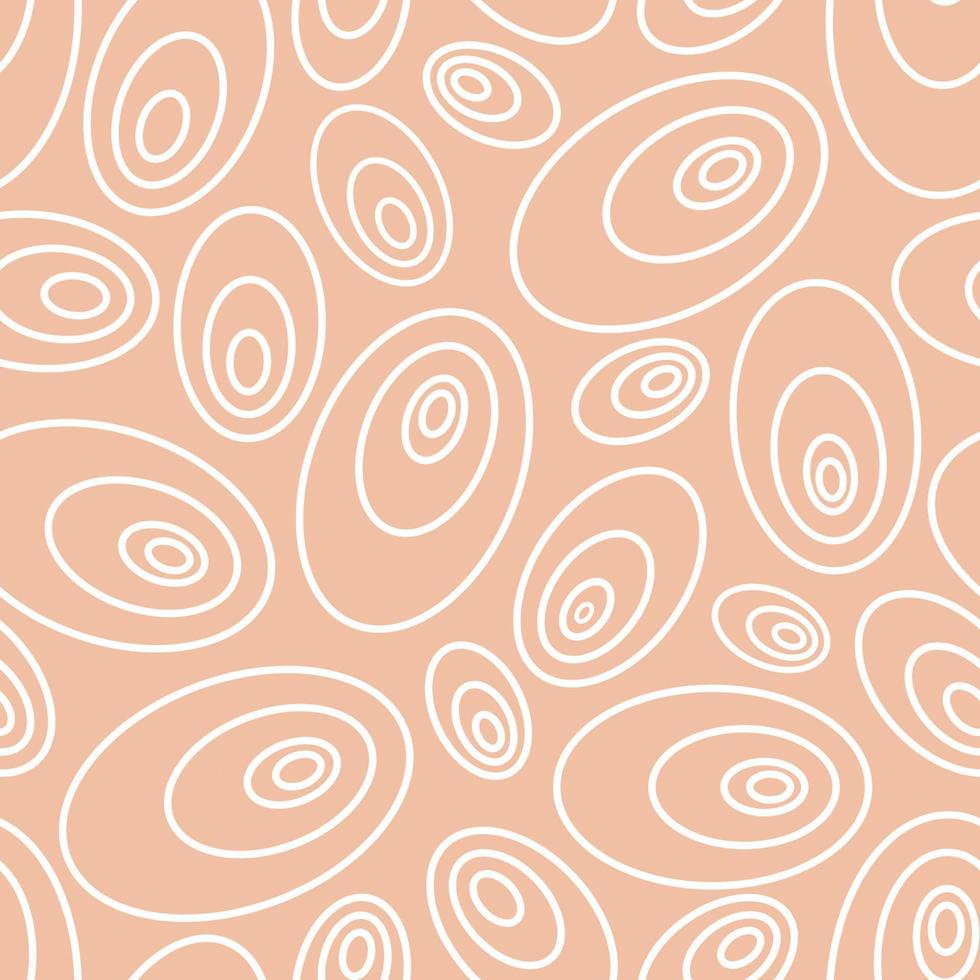 Ovals and circles Beige pattern vector