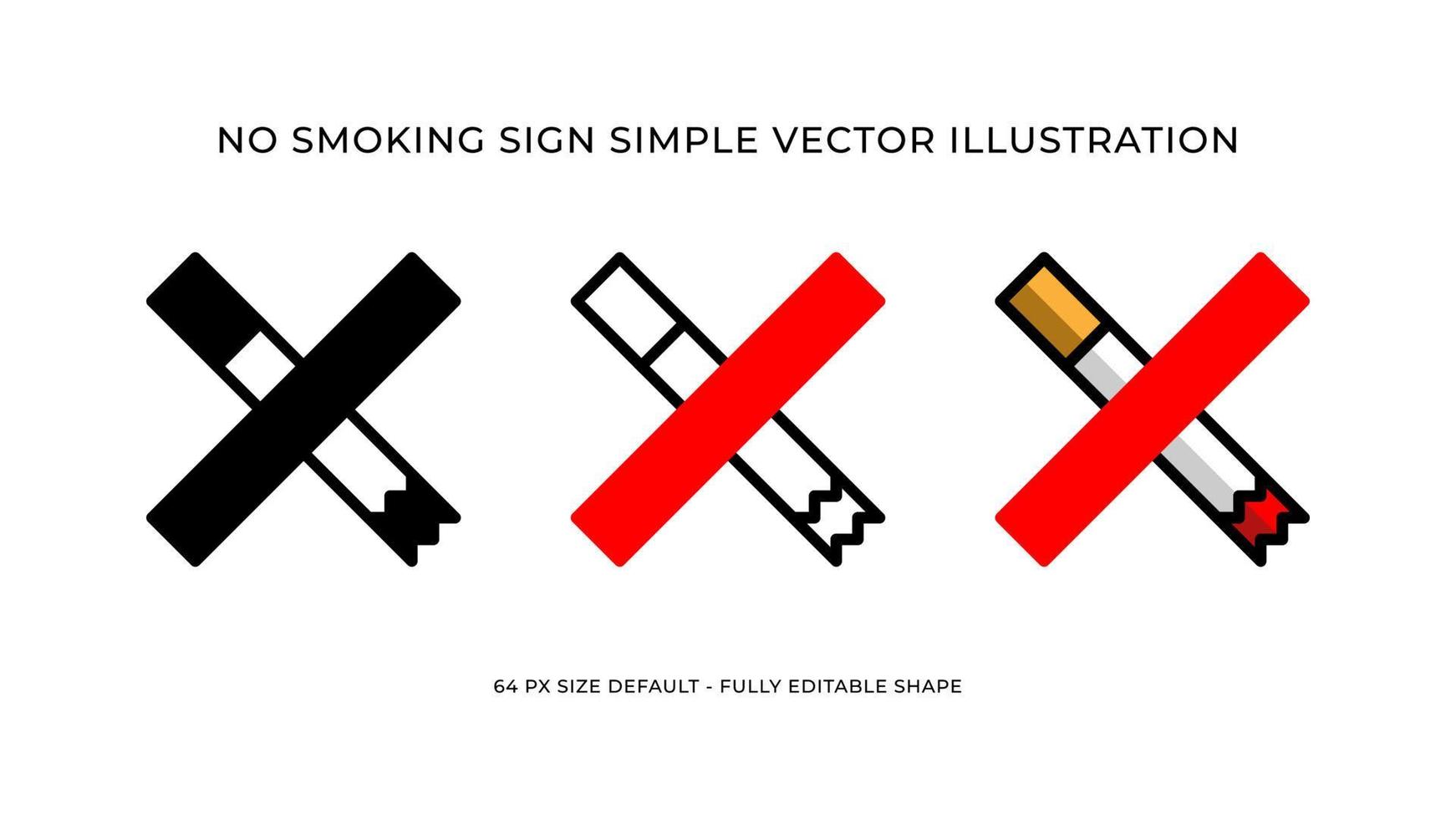 No Smoking Sign Simple Illustration vector