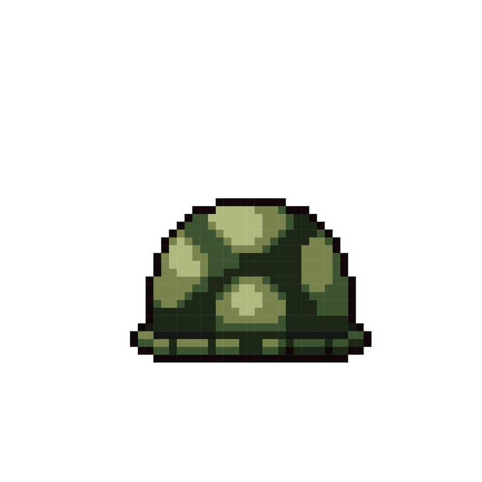 turtle shell in pixel art style vector
