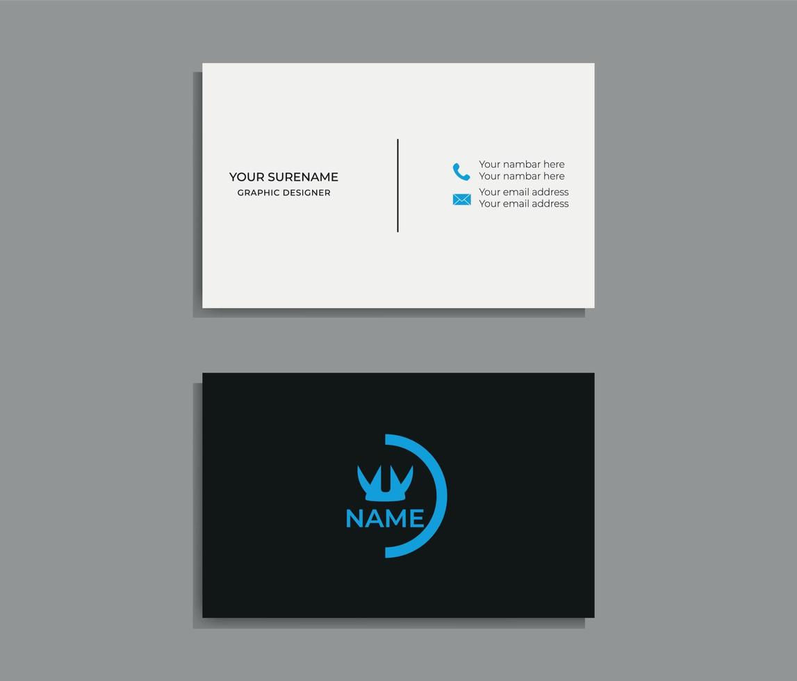 business card, business card template, vector corporate Double-sided creative Professional modern simple unique blue minimalist gold elegant business card in red theme.
