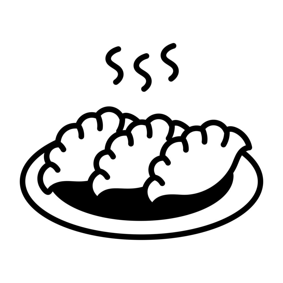 Trendy Vegetable Dumplings vector