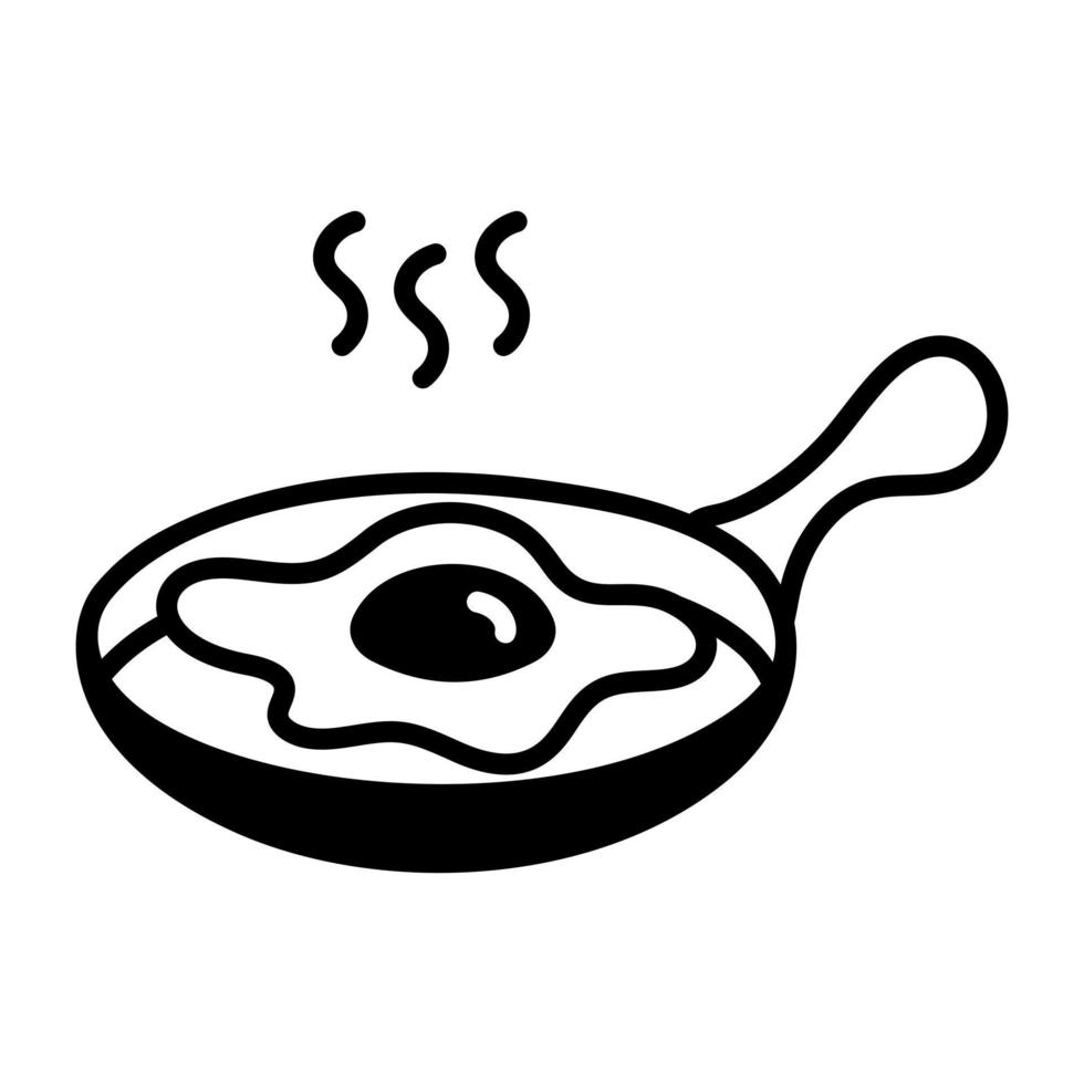 Trendy Fried Egg vector