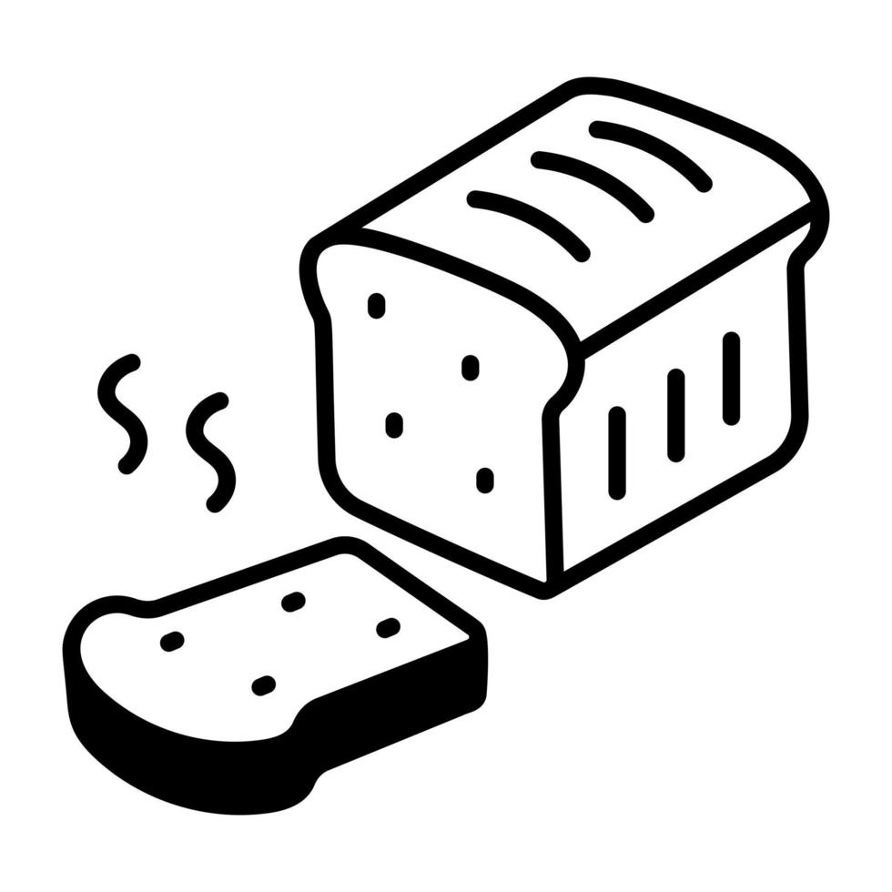 Trendy Fresh Bread vector