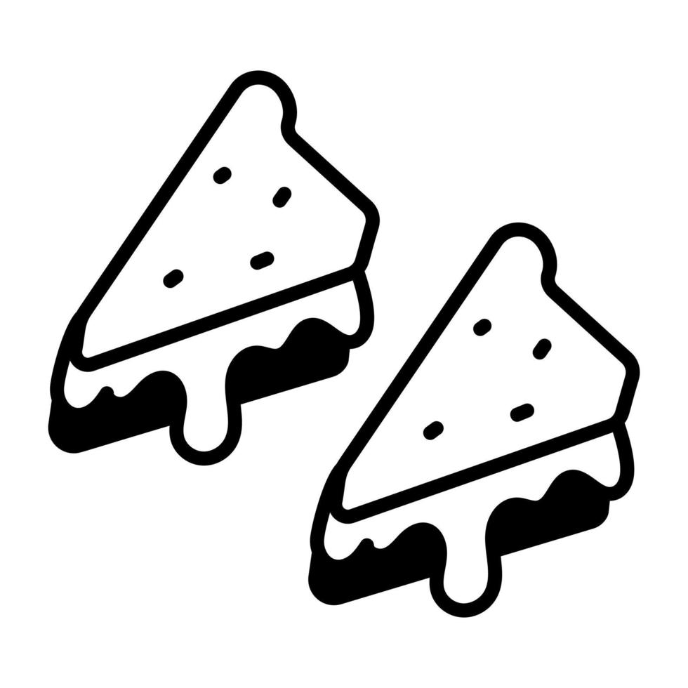 Trendy Cheese Sandwiches vector