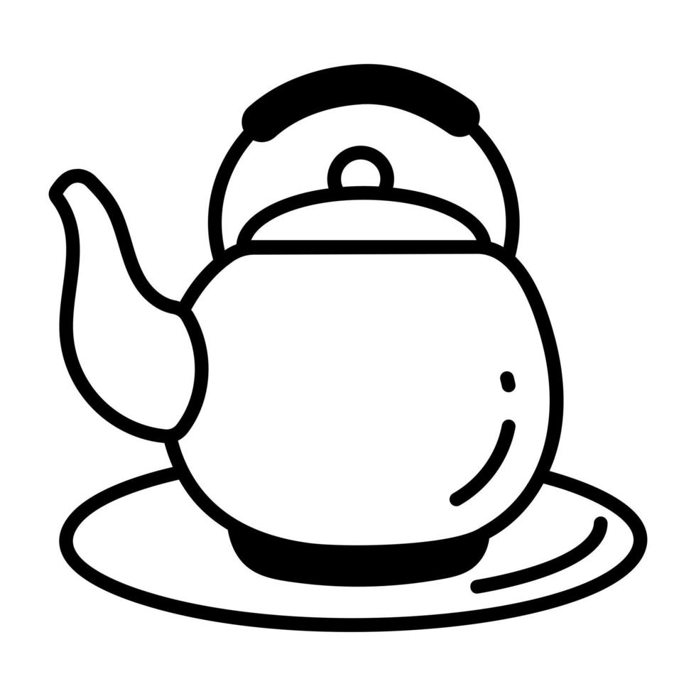 Trendy Tea Kettle vector