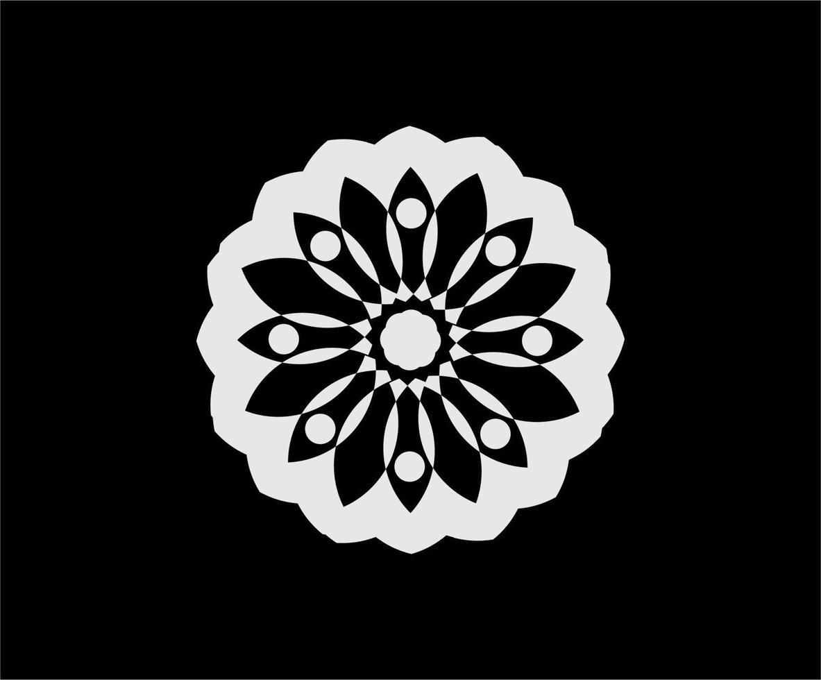 luxury oriental mandala  on dark background. vector