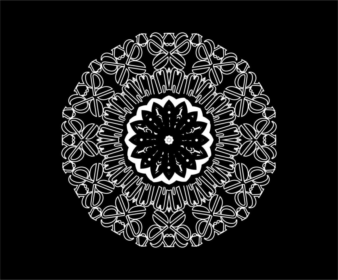 luxury mandala oriental  on dark background. vector