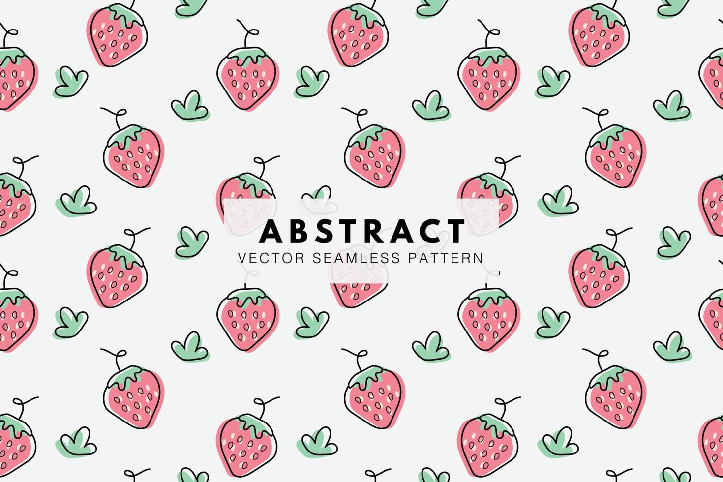 Strawberry cute soft pink pastel abstract seamless repeating pattern vector