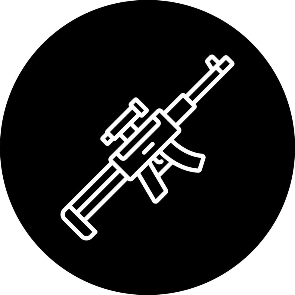 francotirador rifle vector icono estilo