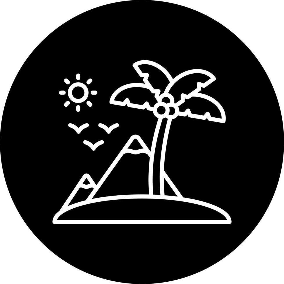 isla vector icono estilo