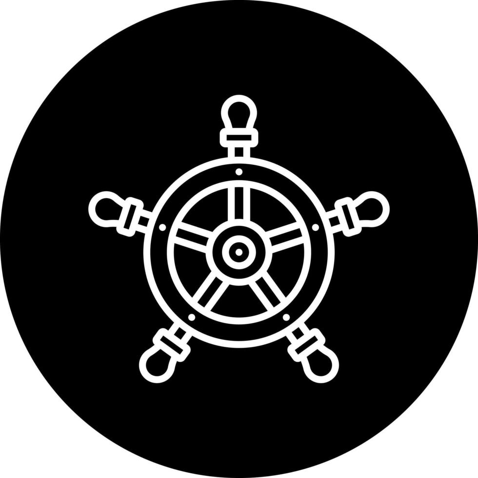 Ship Wheel Vector Icon Style