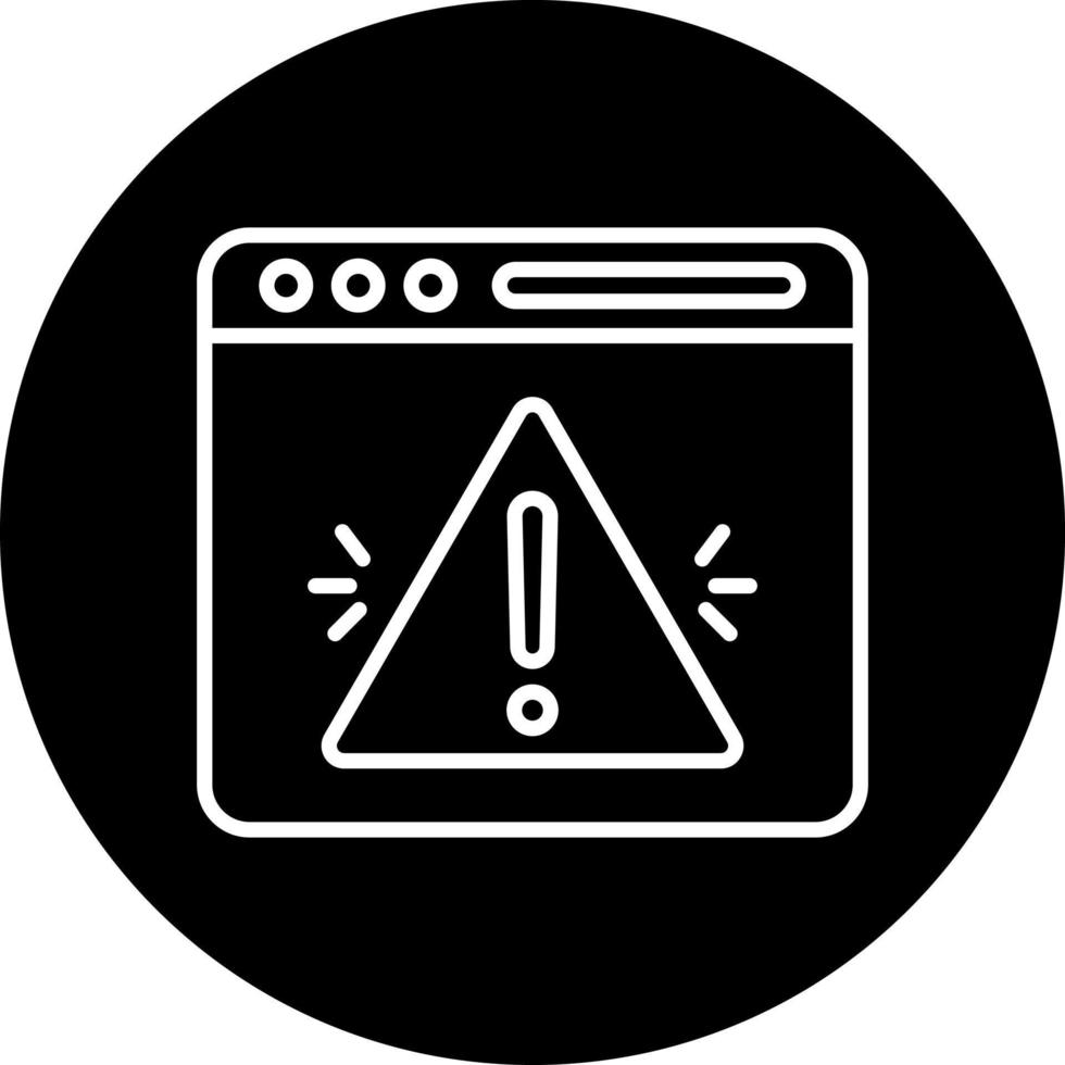 Browser Alert Vector Icon Style