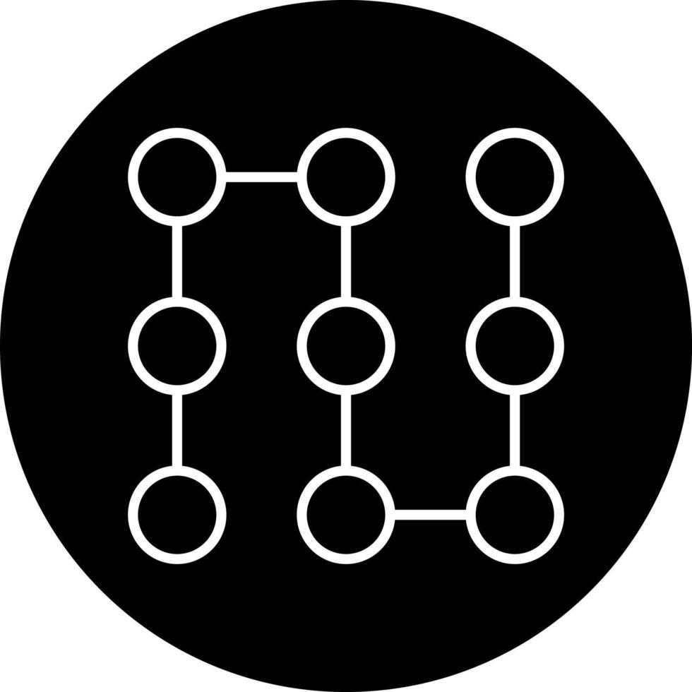 Pattern Lock Vector Icon Style