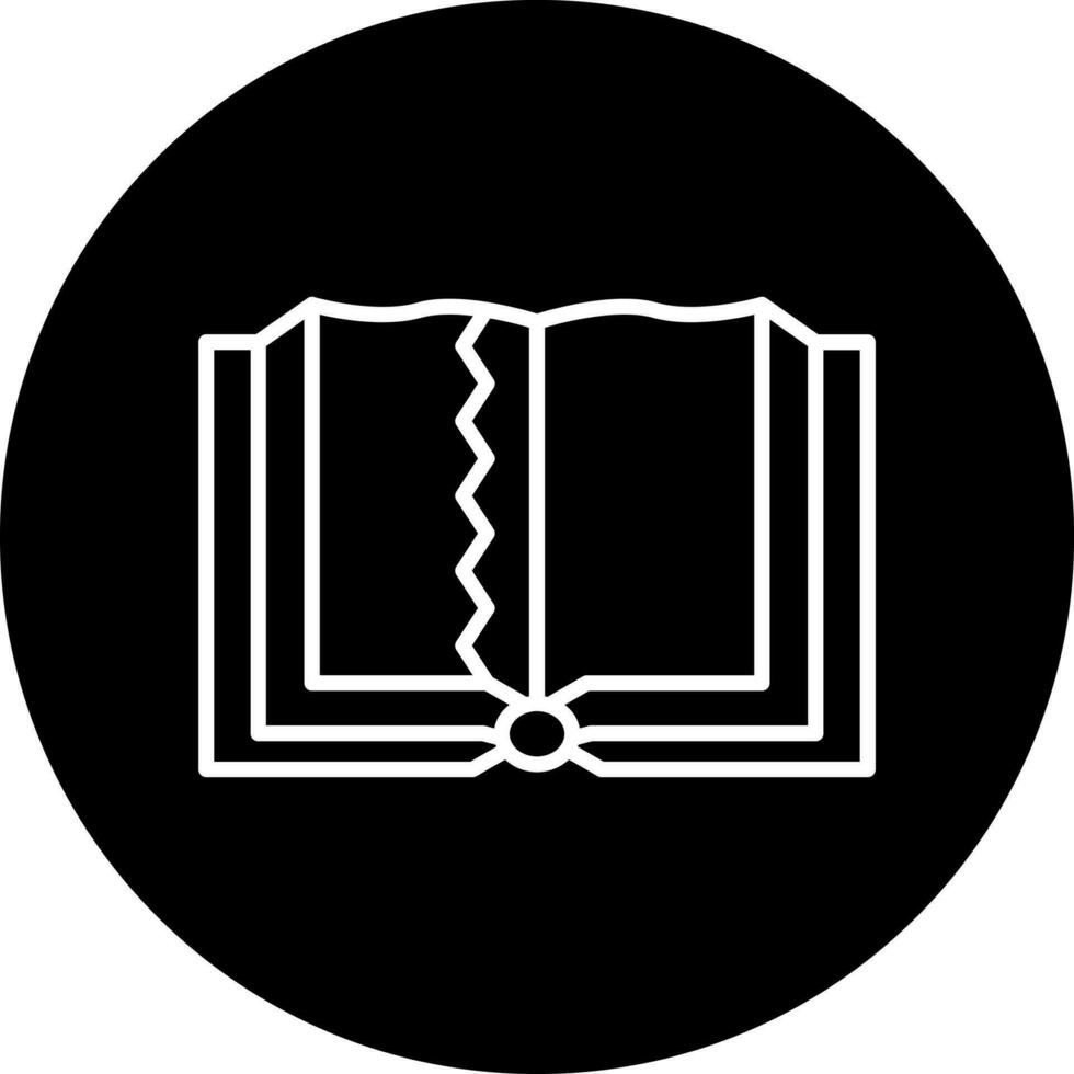 Teared Book Vector Icon Style