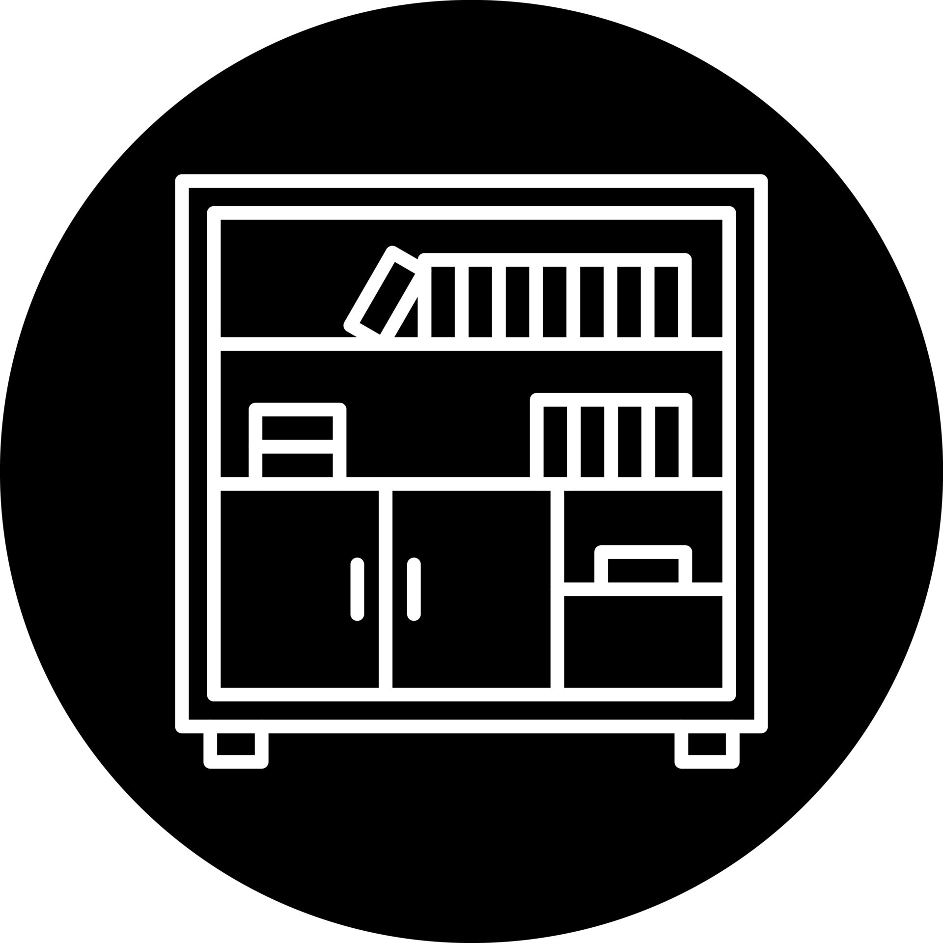 Library Shelves Vector Icon Style 22542589 Vector Art at Vecteezy